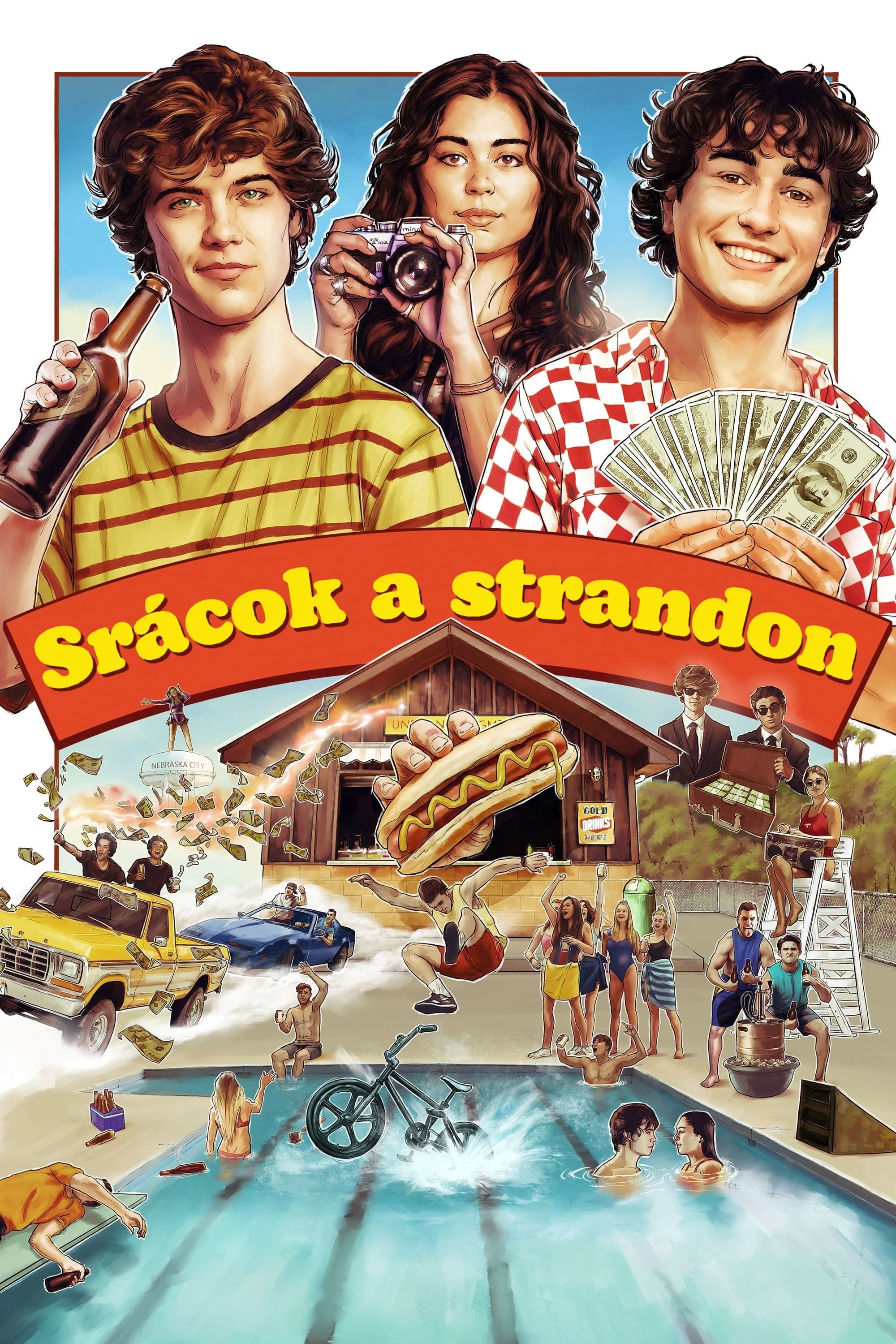 Srácok a strandon