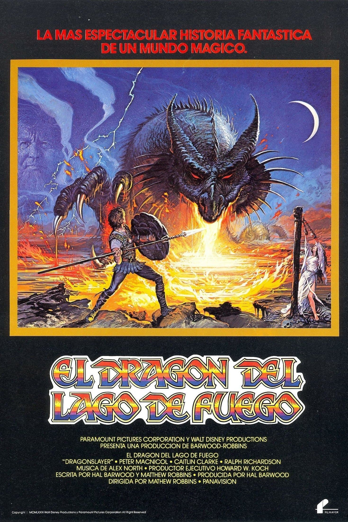 El dragón del lago de fuego